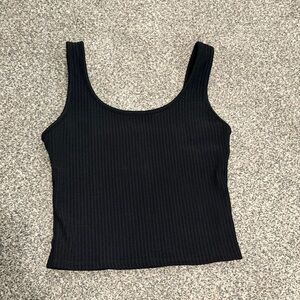 BKE Black Ribbed Tank Top Size Small